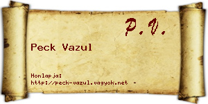 Peck Vazul névjegykártya